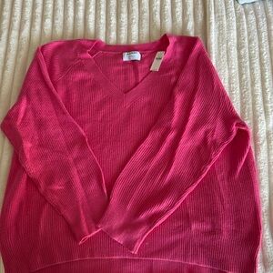 Soft pink v neck sweater sweater